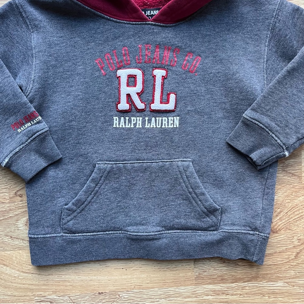 Vintage Polo Ralph Lauren Hoodie Sweatshirt Size 24 Months - Picture 4 of 5